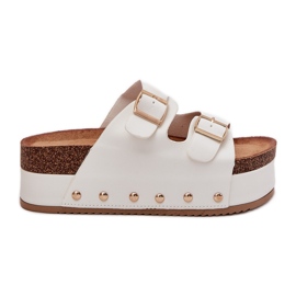 Flip Flip Flip Flip con hebillas en una plataforma masiva White blanco