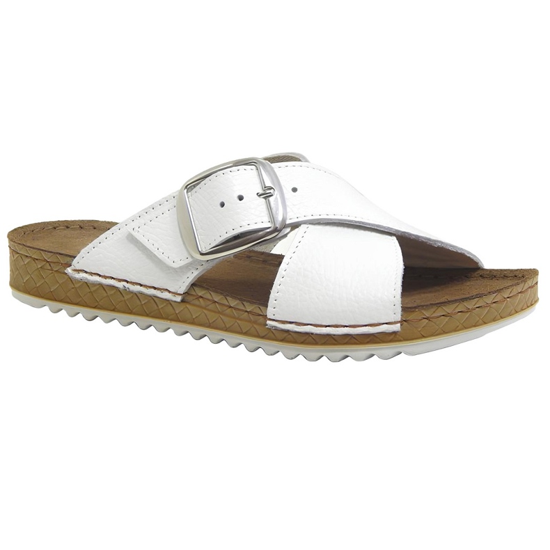 Zapatillas de cuero para mujeres de Befado 158D295 White blanco