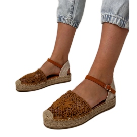 Sandalias de Opadrilles Openwork de Brown marrón