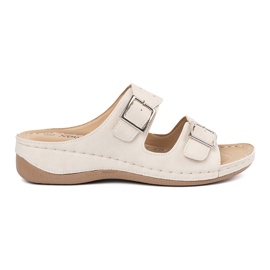 Seastar Zapatillas en una cuña baja con abrazaderas beige