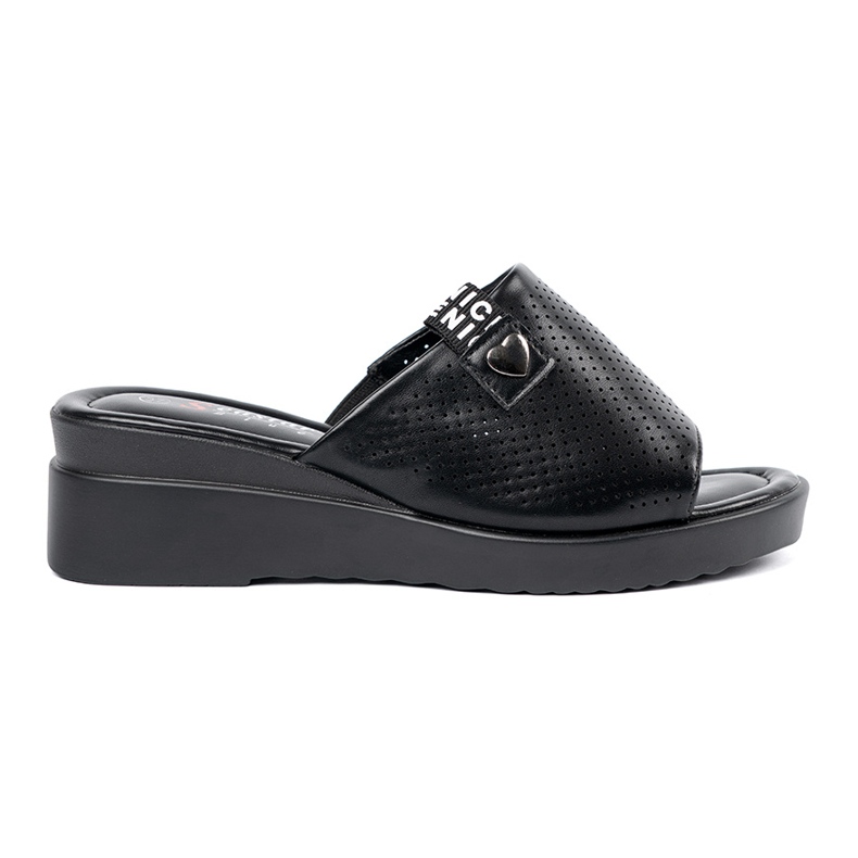 Seastar Black Flip -flops en la plataforma de Openwork negro