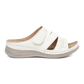 Seastar Chanclas blancas claras sobre una cuña baja blanco