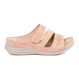 Seastar Chanclas de color rosa claro en una cuña baja rosado