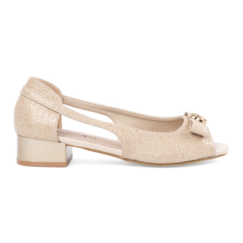 Goodin Zapatos dorados con dedos desnudos Goodin Zapatos dorados con dedos desnudos