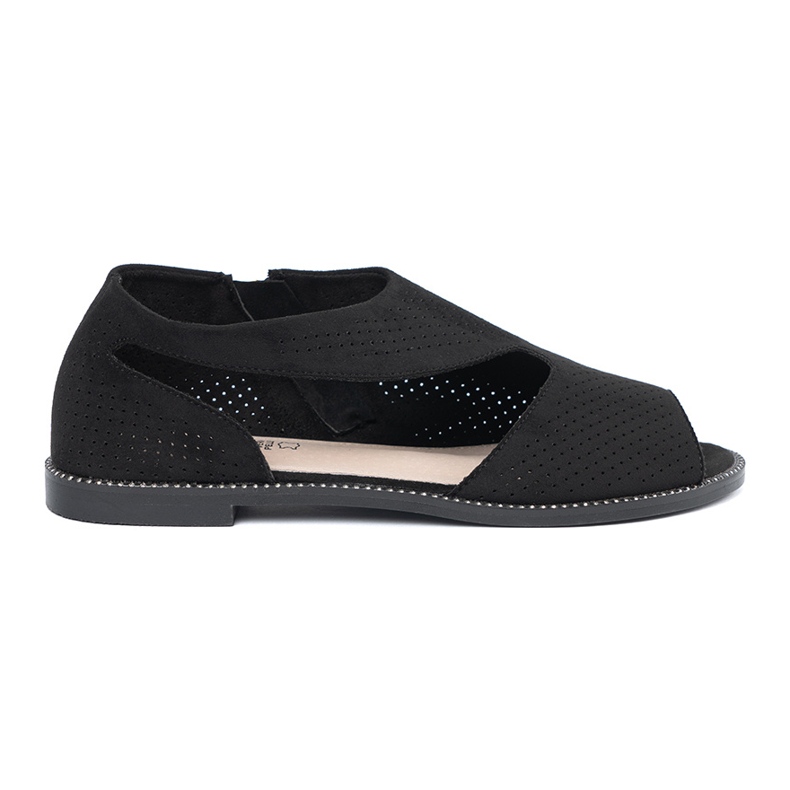 Goodin Sandalias planas negras negro