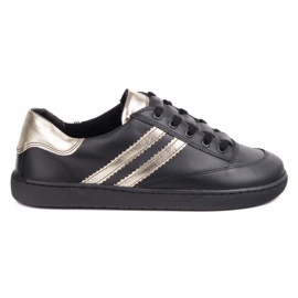Zapatillas de deporte descalza Kaia Olivier - zapatos de cuero negro