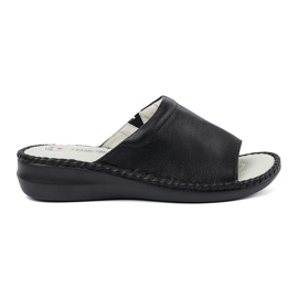 J. Star Zapatillas para mujeres negras con un inserto de cuero negro