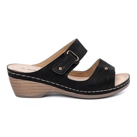 Zapatillas cuña negras negro