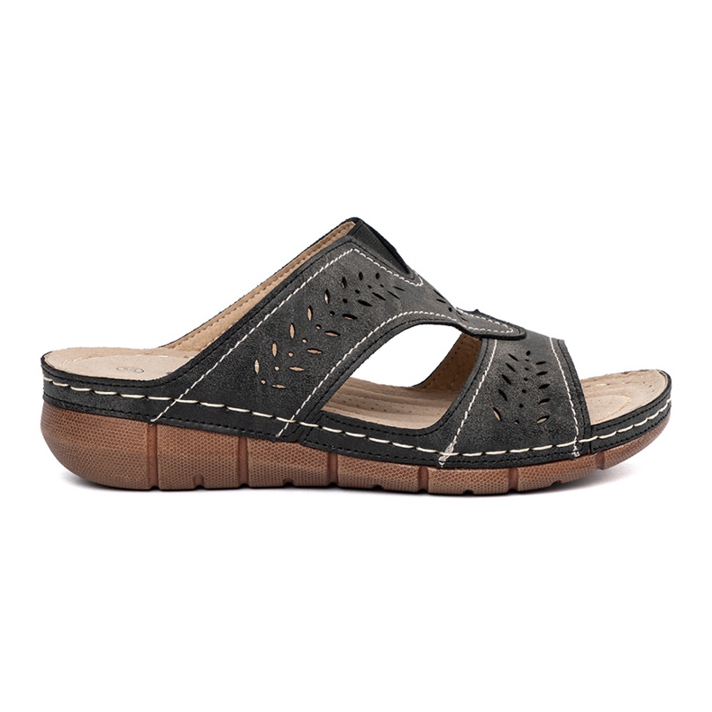 Zapatillas cuña negras negro Zapatillas cuña negras negro