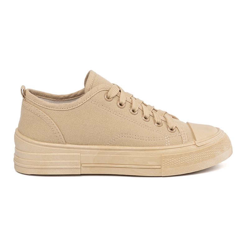Zapatillas beige baja para mujeres