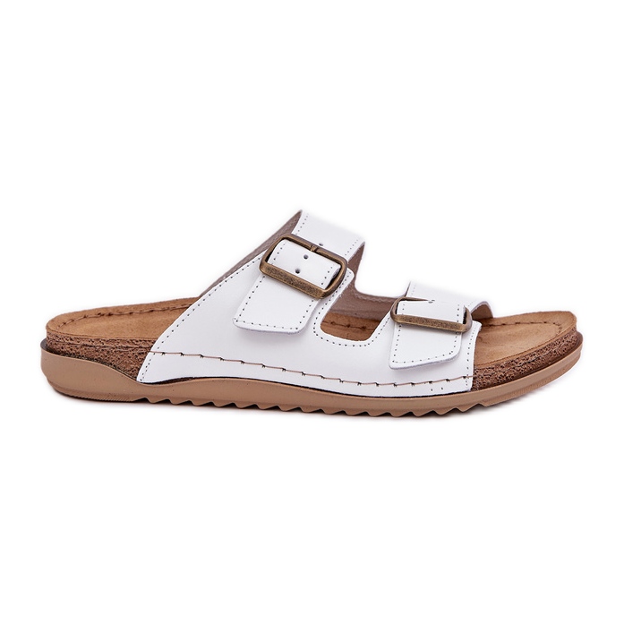 Chanclas de cuero con inblu aa0002ko blanco Chanclas de cuero con inblu aa0002ko blanco