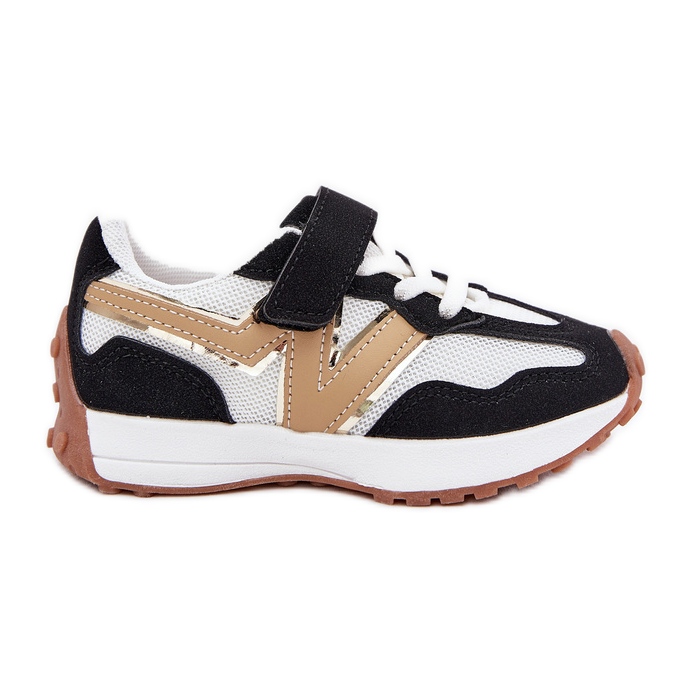 Zapatillas para niños con velcro blanco y blanco negro