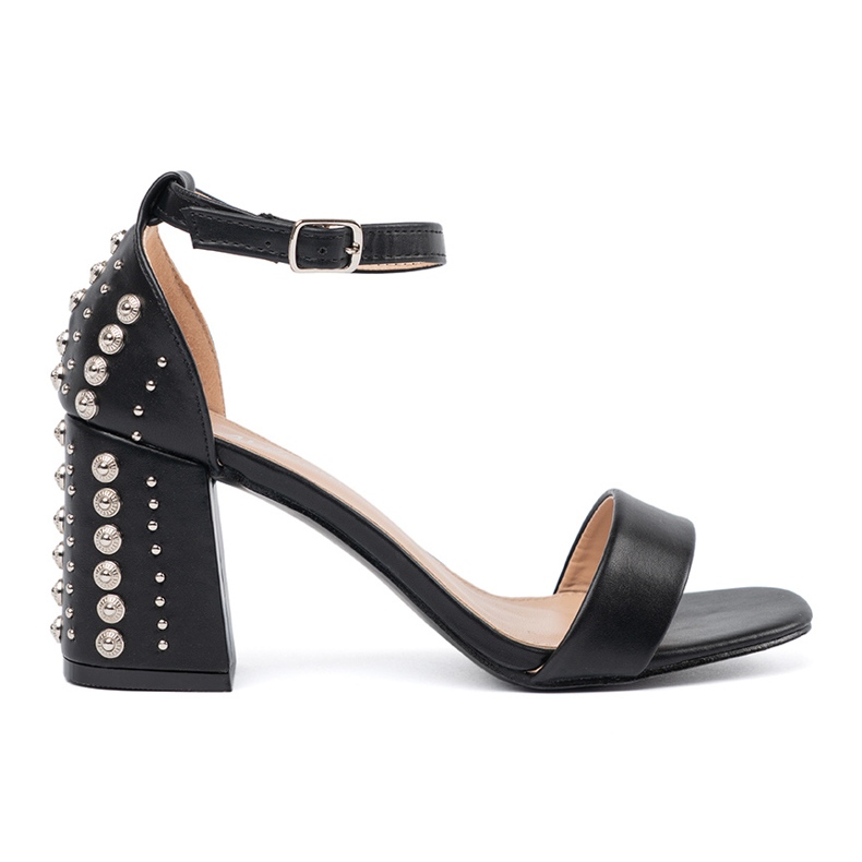 Shelvt Tacones altos negros con tachuelas