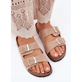Flip Flip Flip Flip en la plataforma de corcho Beige Buckles