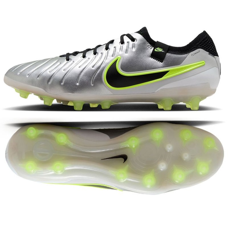 Nike TIempo Legend 10 Elite AG-Pro DV4330-001 Zapatos de fútbol plata