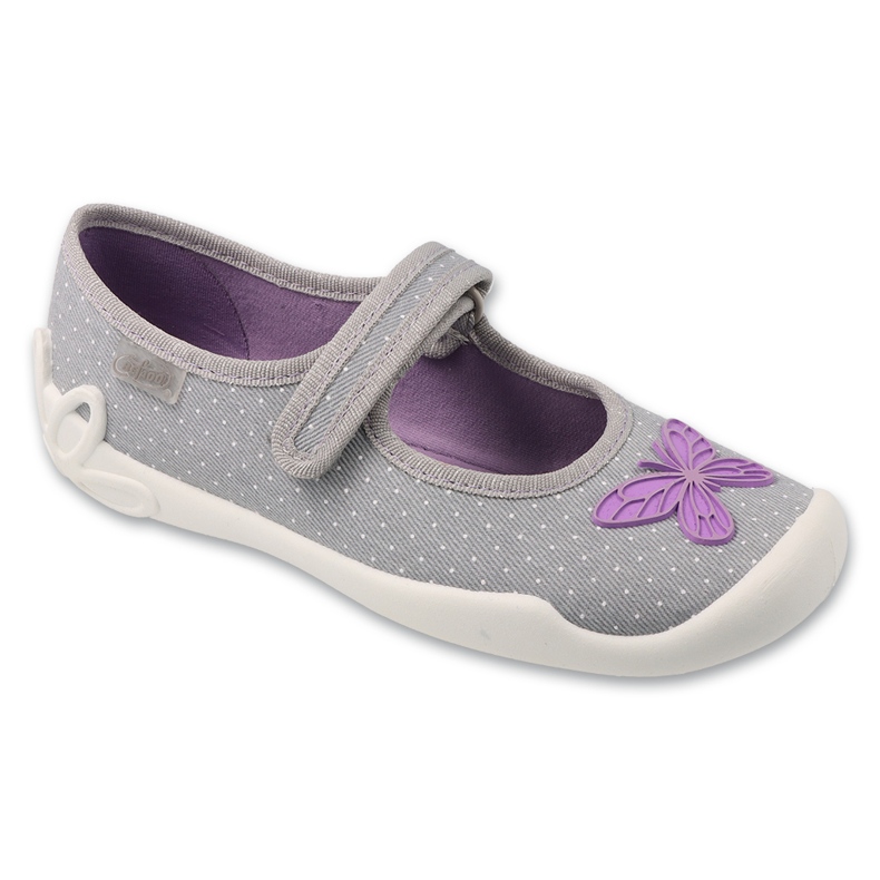 Zapatillas de chicas befado 114y556 con una mariposa gris