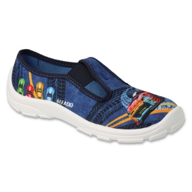 Zapatillas para niños de Befado 975y195 Aplicación de automóvil azul marino