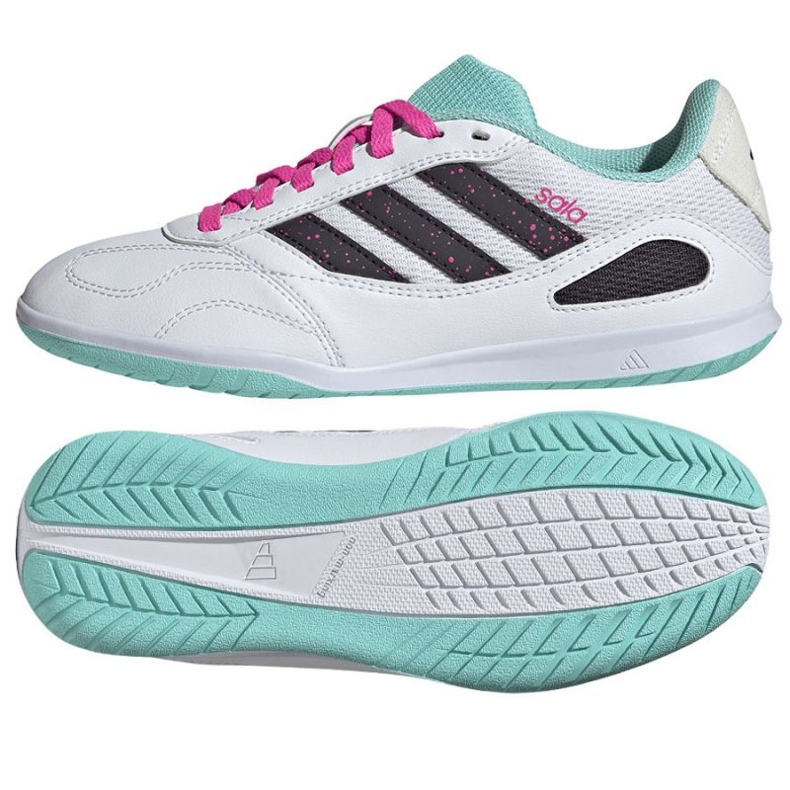 Adidas Super Sala III en zapatos de fútbol JR5400 blanco Adidas Super Sala III en zapatos de fútbol JR5400 blanco