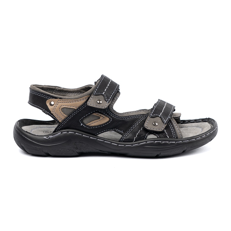 Sandalias de cierre adhesivo negro