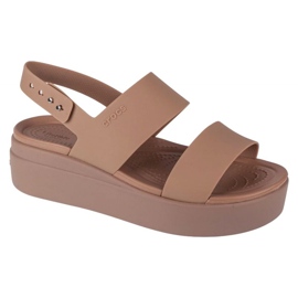 Sandalias Crocs Brooklyn con cuña baja 206453-2EL beige