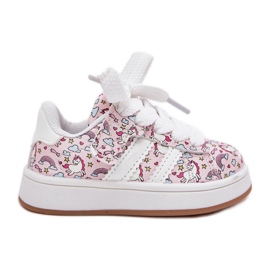 Zapatos deportivos para niñas con un motivo de unicornio rosa rosado
