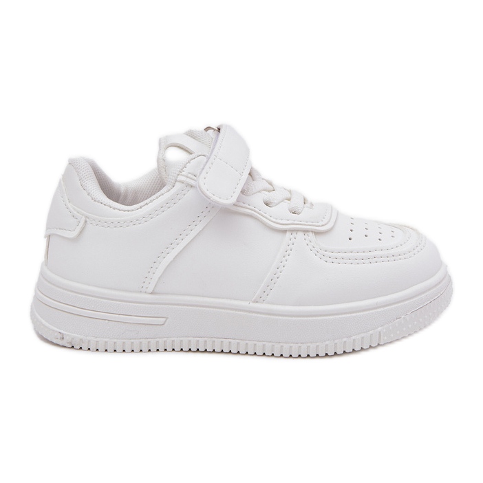 Zapatos deportivos para niños con cuero ecológico blanco