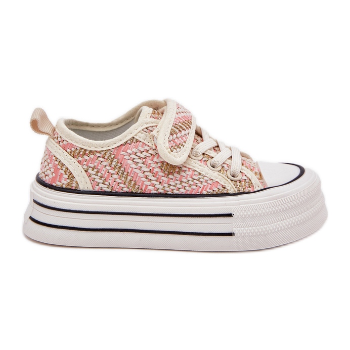Zapatillas de zapatillas de velcro rosa chicas rosado