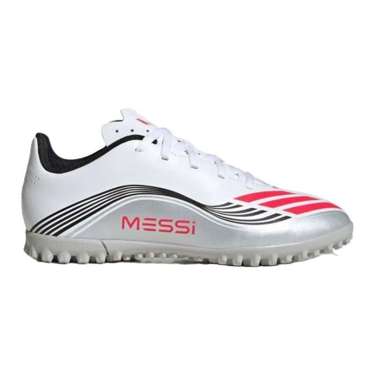 Adidas F50 Messi Club TF JP7453 Zapatos de fútbol blanco
