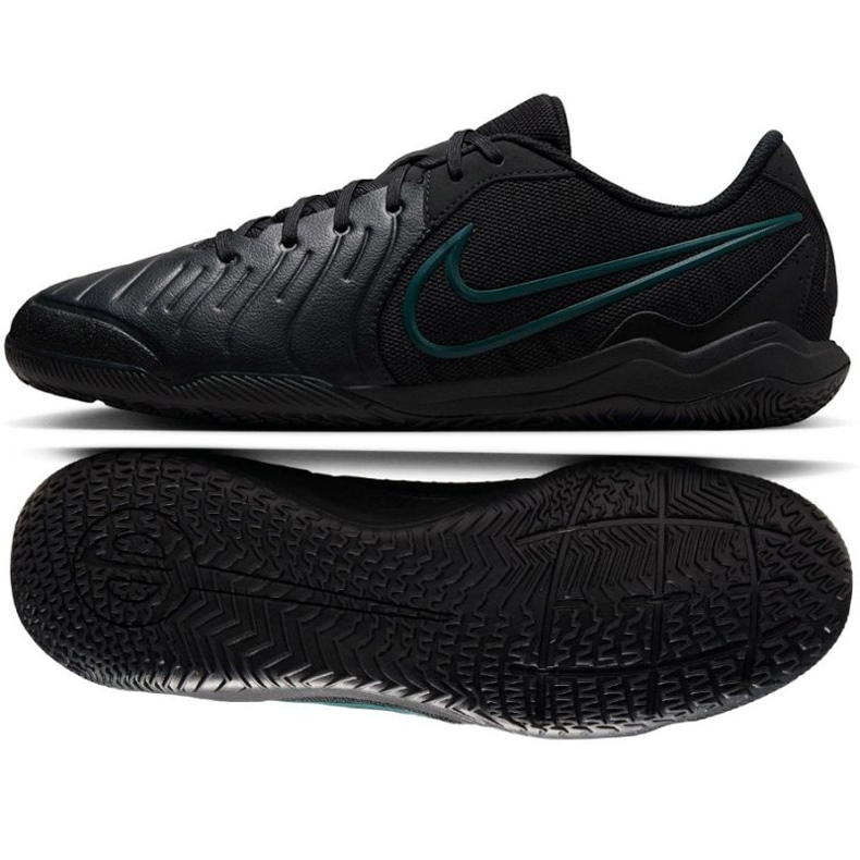Nike TIempo Legend 10 Academy IC DV4341-002 Zapatos de fútbol negro