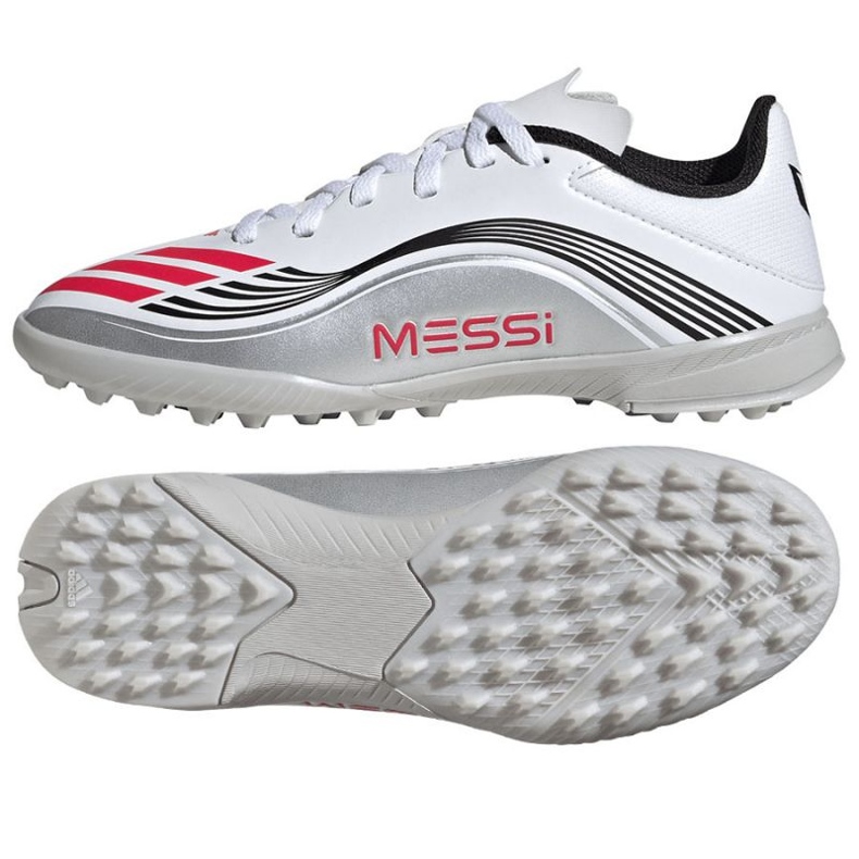 ADIDAS F50 Messi League JP7456 Zapatos de fútbol blanco
