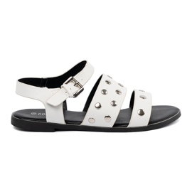 Goodin Sandalias blancas con tachuelas blanco