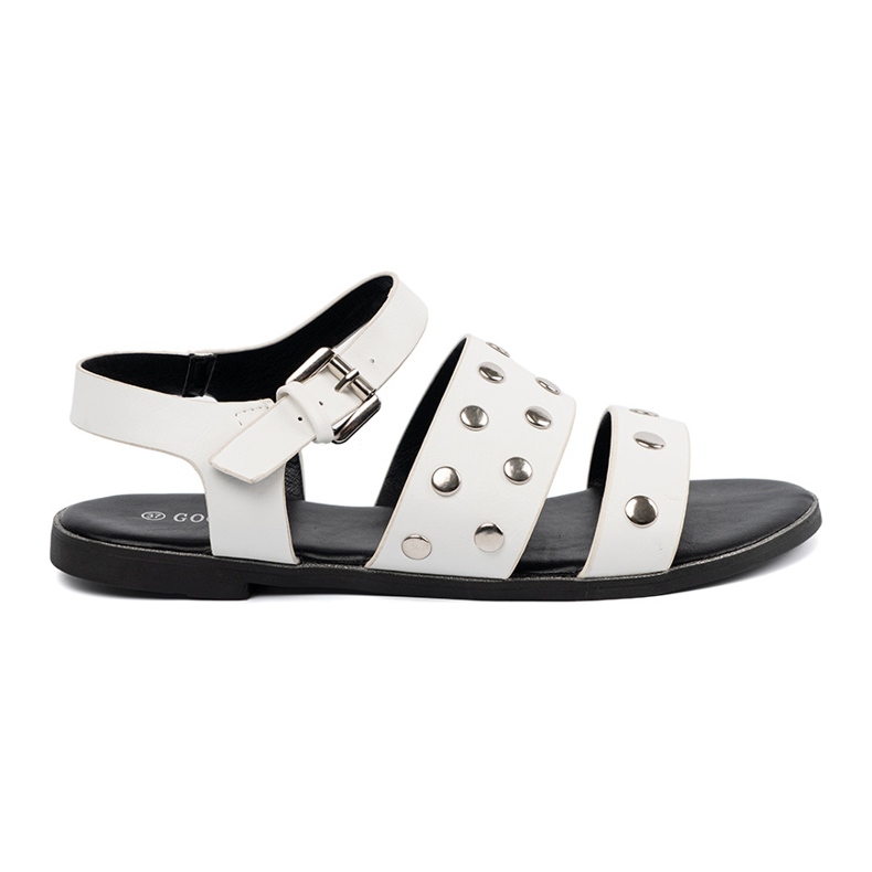 Goodin Sandalias blancas con tachuelas blanco