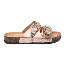 Seastar Flip de color de oro rosa para mujeres chanclas rosado