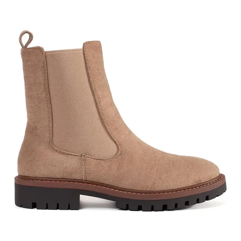 Botas de gamuza beige chelsea