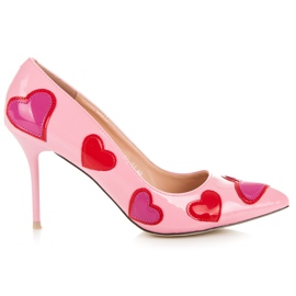 Vices New Collection Tacones con corazones rosado