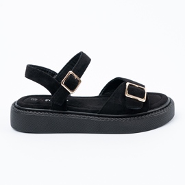 Seastar Sandalias negras con hebilla negro