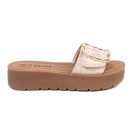 Seastar Zapatillas decoradas con una abrazadera dorada dorado