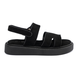 Seastar Sandalias negras en la plataforma con recortes negro