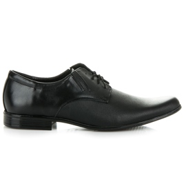 Lucca Zapatos de cuero atados negro