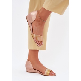 Sandalias de cuero Maciejka 01971-72 Oro rosa