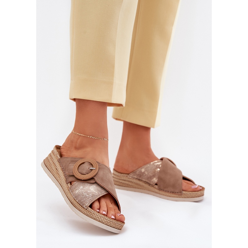 Cuñas de mujeres con un Decorativo Inblu RV000012 Brown. marrón Cuñas de mujeres con un Decorativo Inblu RV000012 Brown. marrón