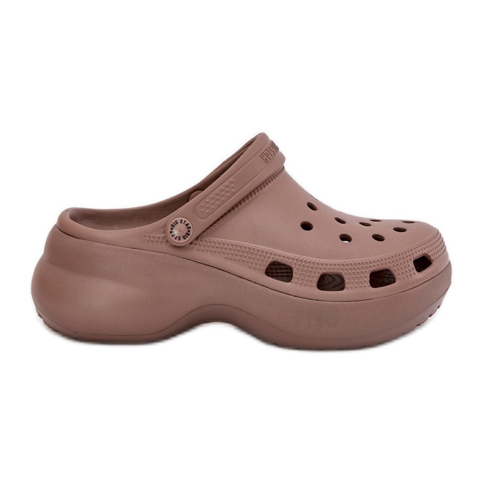 Flip de espuma de mujer en la enorme suela Big Star RR274A121 Beige oscuro
