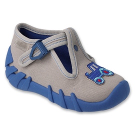 Slippers de niños Befado 110p513 Tractor de aplicación gris