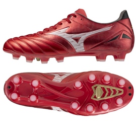 Mizuno Morelia Neo IV Pro FG P1GA253460 Zapatos de fútbol rojo