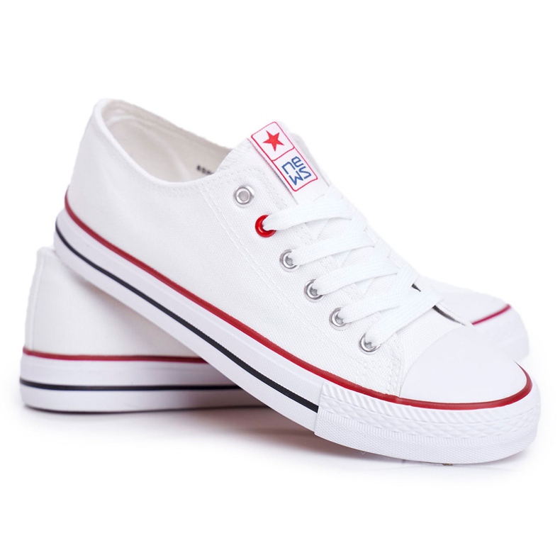 News Zapatillas Deportivas de Tela para Mujer, Blancas blanco