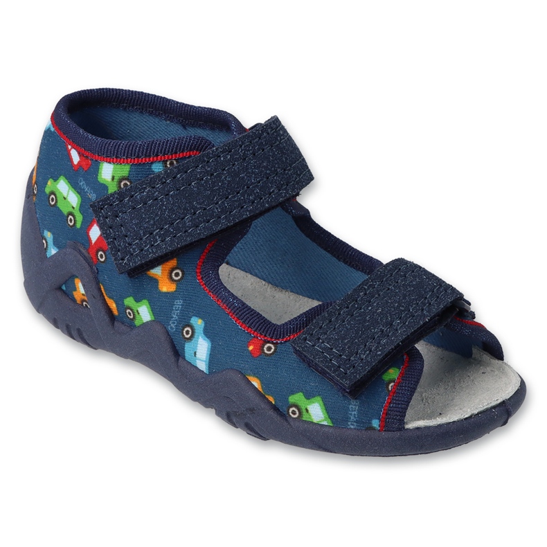 Zapatillas para niños de Befado 350p056 Inserto de cuero azul