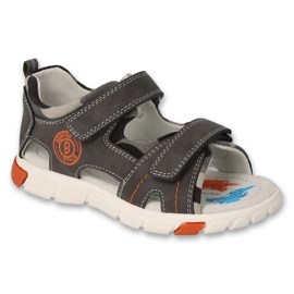 Sandalias infantil befado con velcro, aplicación de piel, 170X101, gris Sandalias infantil befado con velcro, aplicación de piel, 170X101, gris