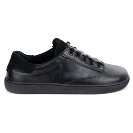 Zapatillas de zapatillas descalzo maja olivier - zapatos de cuero negro