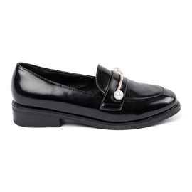 Seastar Mocasines barnizados negros con perlas