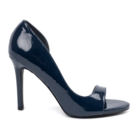 Goodin Bombas azul marino con dedos desnudos